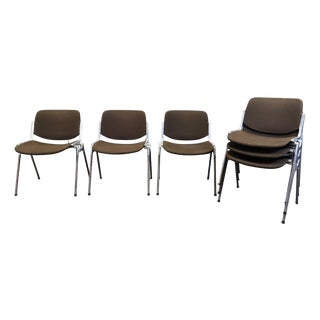 Vintage DSC 106 Side Chairs by Giancarlo Piretti for Castelli, 1970, Set of 6 For Sale