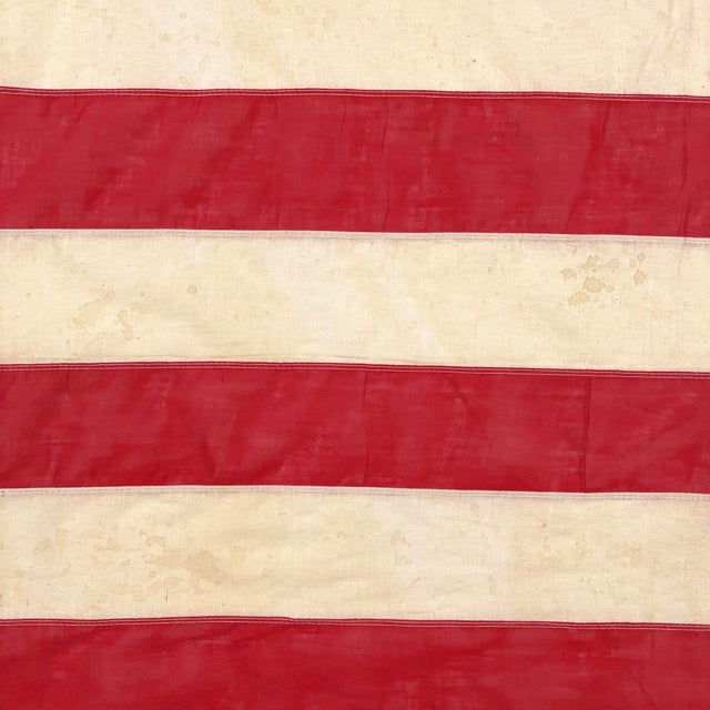 Large Modified Vintage Cotton Flag With New Yacht Ensign Emblem For Sale In Los Angeles - Image 6 of 8