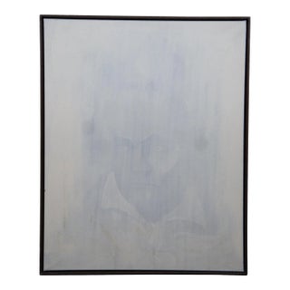 20th Century Ludwig Von Beethoven Portrait Oil Painting on Burlap Signed 41" For Sale