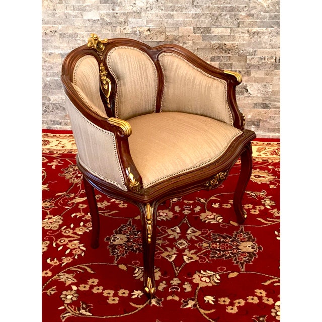 Louis XV Small Sofa, French Chair, Handmade, Antique Vintage Furniture Reproduction , Victorian