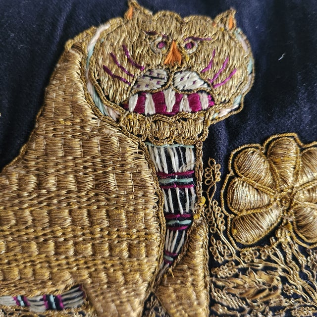 An amazing pillow newly made using 19th century textile. Created originally in India using real gold thread and...