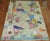 A handmade midcentury Turkish retro style rug from the Third quarter of the 20th century, measures 5'10" x 9'.