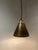Mid-Century Modern Gold Brass Pedant Lamp For Sale - Image 3 of 7