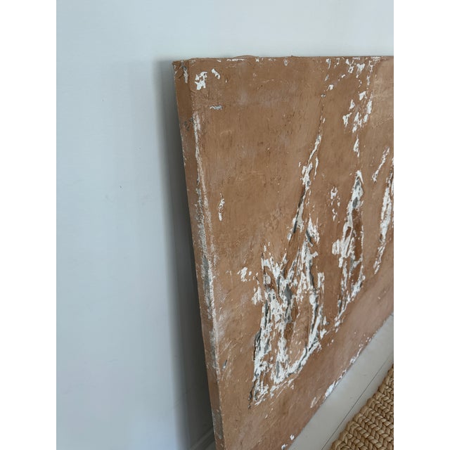 Textile Large Mixed Media Abstract Textile Artwork on Canvas For Sale - Image 7 of 12