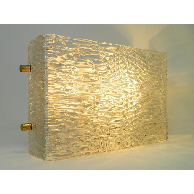 Vintage Ice Glass Wall Lamp, Vienna, 1960s For Sale - Image 10 of 10