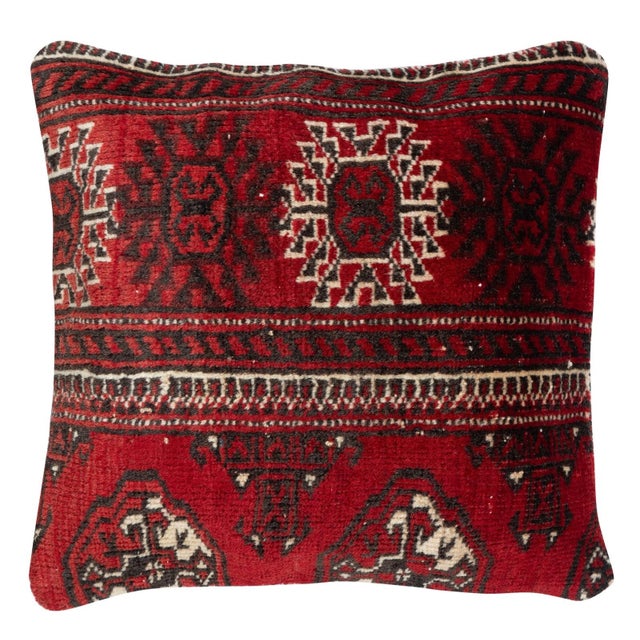 Bring history and warmth into your home with this vintage handmade Turkish wool rug cushion cover set. This pair of...