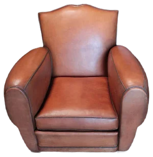 Mid-Century Leather Club Chairs, Set of 2