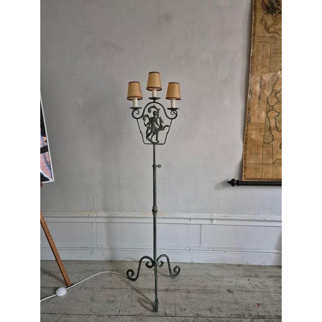 Swedish Grace Floor Lamp by Bjerkås, 1930s For Sale - Image 9 of 18