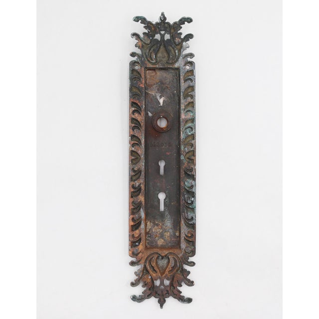 Metal 1890s Vernacular Bronze Entry Door Set For Sale - Image 7 of 10