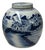 Oriental Blue White Scenery Porcelain Large Ginger Jar For Sale