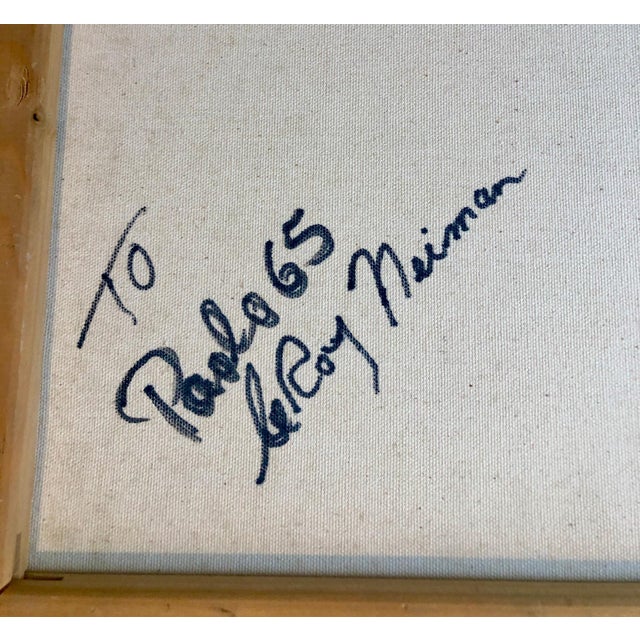 Oil on canvas 24 x 18 in., 27 x 21 in with frame. This is a tribute painting, it was inspired and dedicated to Leroy...