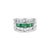 Contemporary 2 Carat Emerald Diamond Baguette Cocktail Ring, Size 7 For Sale - Image 3 of 6