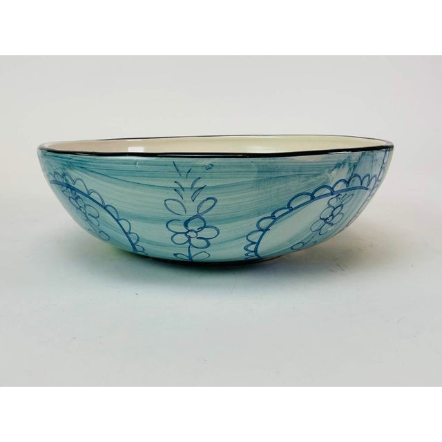 2000 - 2009 Hand Painted Ceramic Favanol, Portugal Serving Bowl For Sale - Image 5 of 6