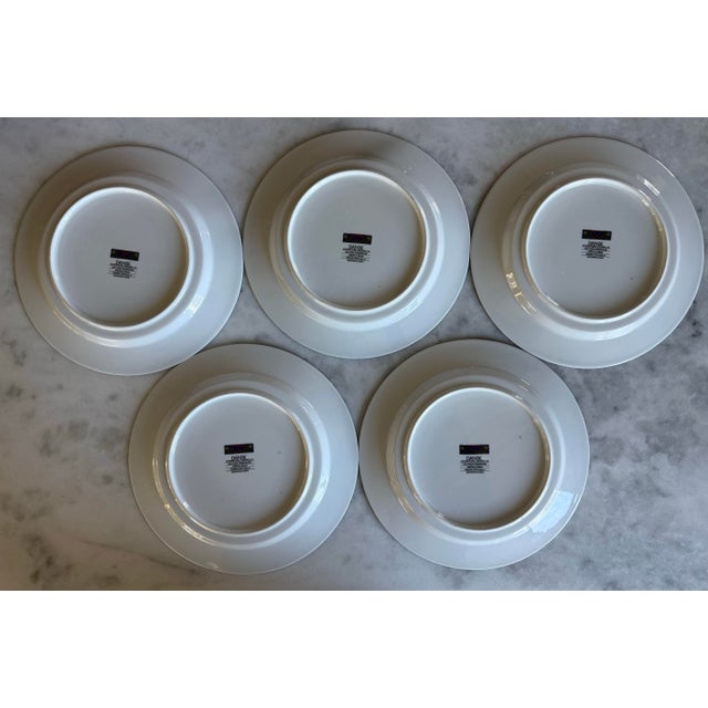 Ceramic Vintage Dansk Quilting Emerald Braid Dinner Plates - Set of 5 For Sale - Image 7 of 10