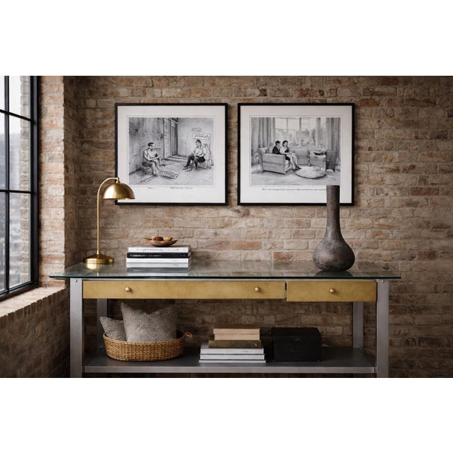 Late 20th Century Pair of Organic Modern Sculptural Floor Vessels – Textured Charcoal Studio Style (25" & 18") For Sale - Image 4 of 12