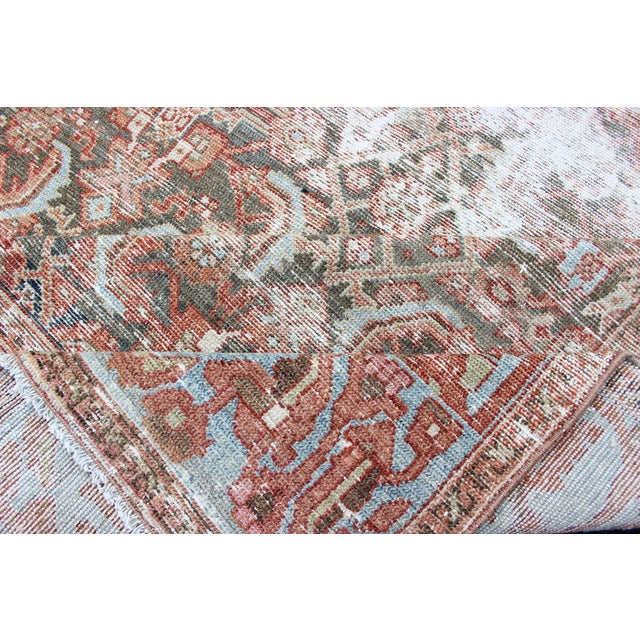 Antique Persian Hamadan Rug With Allover Pattern and Warm Terracotta Tones 5'0 X 9'9 For Sale - Image 15 of 16