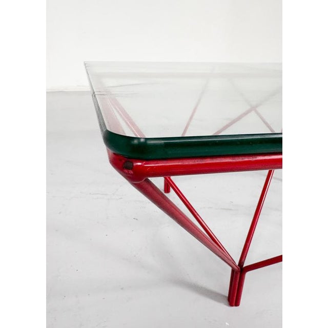 Paolo Piva Mid-Century Modern Red Coffee Table by Paolo Piva, 1970s For Sale - Image 4 of 8