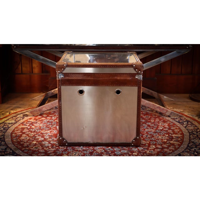 Silver White Star Trunk in Steel and Leather by Timothy Oulton, 2010s For Sale - Image 8 of 18