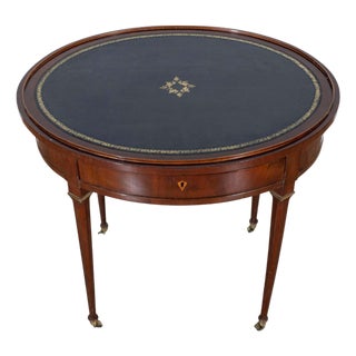 19th Century Louis XVI–Style Multifunction Oval Mahogany Table with Triple Tops For Sale