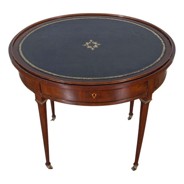19th Century Louis XVI–Style Multifunction Oval Mahogany Table with Triple Tops For Sale