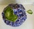 1970s Italian Sculptural Hydrangea Ceramic Tureen With Leaf Ladle For Sale - Image 4 of 12