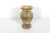 Late 20th Century Vintage Onyx Marble Vase, Amber Cream Crystal Veining, Shelf Styling Decor, Stone For Sale - Image 5 of 9