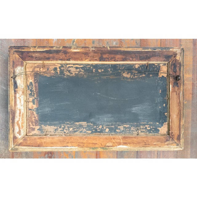 Paper 19th Century Rustic Primitive Naive Oil Painting of Non-Violent Geese or Swans For Sale - Image 7 of 7