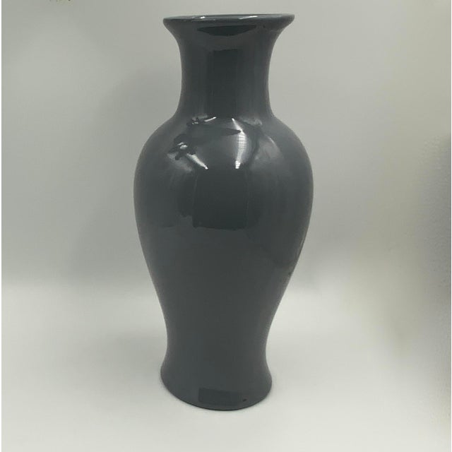 Haeger Vase, 1984 #4170, American Made 12.75" Gray Grey Vintage 12.75 x 5.5" This vase in in excellent condition. Sticker...