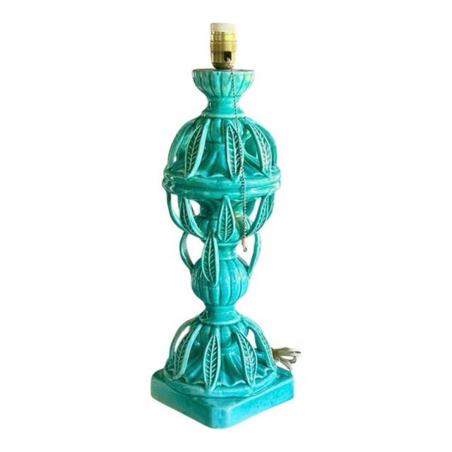 Ceramic Vintage Manises Lamp in Ceramic, 1960 For Sale - Image 7 of 7