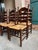 Vintage English Dining Chairs Set 6 Oak Ladder Back Rush Seat Woven For Sale In Dallas - Image 6 of 18