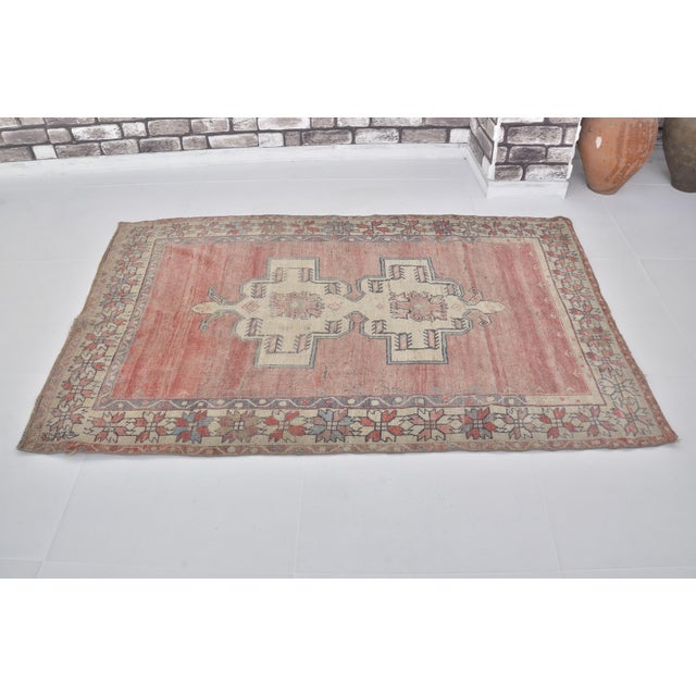 Turkish Oushak Vintage Anatolian Wool Carpet For Sale - Image 3 of 9