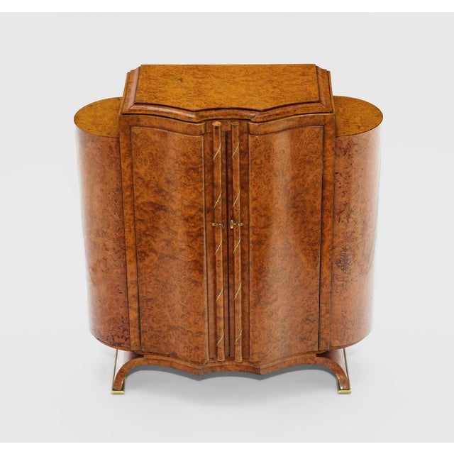 Wood Fine Art Deco Amboyna Burr Table Top Cabinet, 1930s For Sale - Image 7 of 17