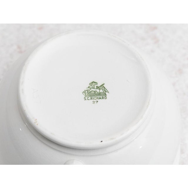 White Ceramic Vase attributed to S. C. Richard, 1920s For Sale - Image 3 of 6