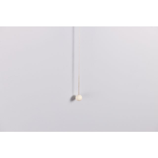 Cilindrical Opal Glass and Bent Wood Wall Lamp, 1960s For Sale - Image 11 of 12