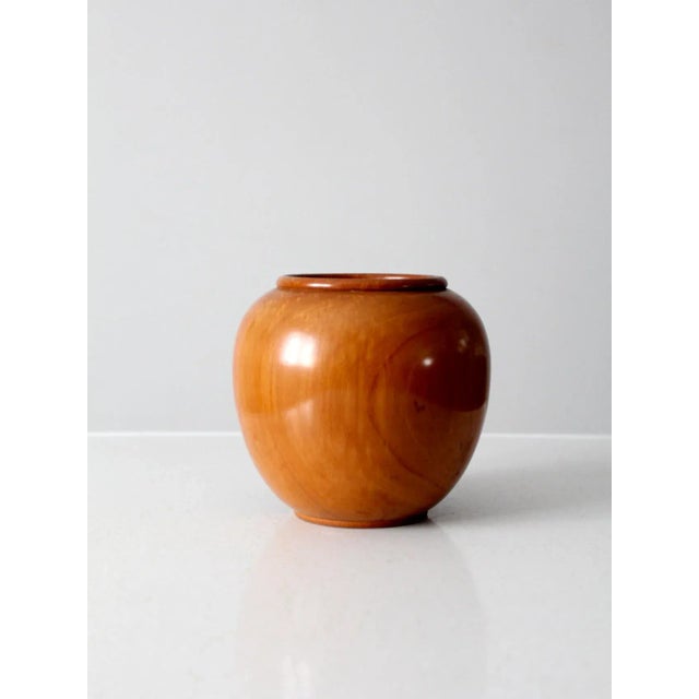 American Vintage Southwestern Wood Vase For Sale - Image 3 of 8