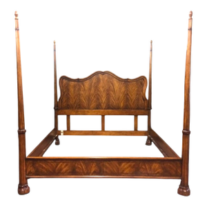 King Size Bed, Poster Bed, Attributed to Century Furniture