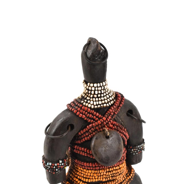 Wood Early 20th Century Namchi Namji Beaded Fertility Doll Cameroon For Sale - Image 7 of 7