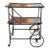 Antique Wood and Metal Industrial Rolling Tea or Bar Cart - Hotel Trolley For Sale
