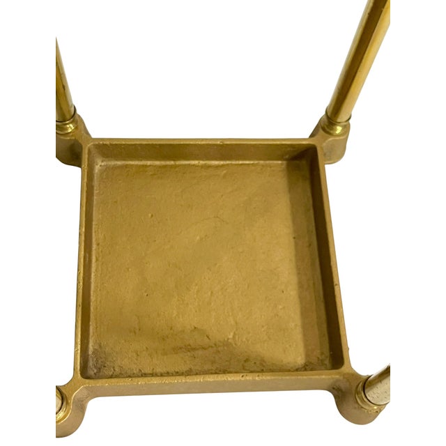 Vintage Traditional English Country House Style Brass Umbrella or Stick Stand For Sale - Image 10 of 16