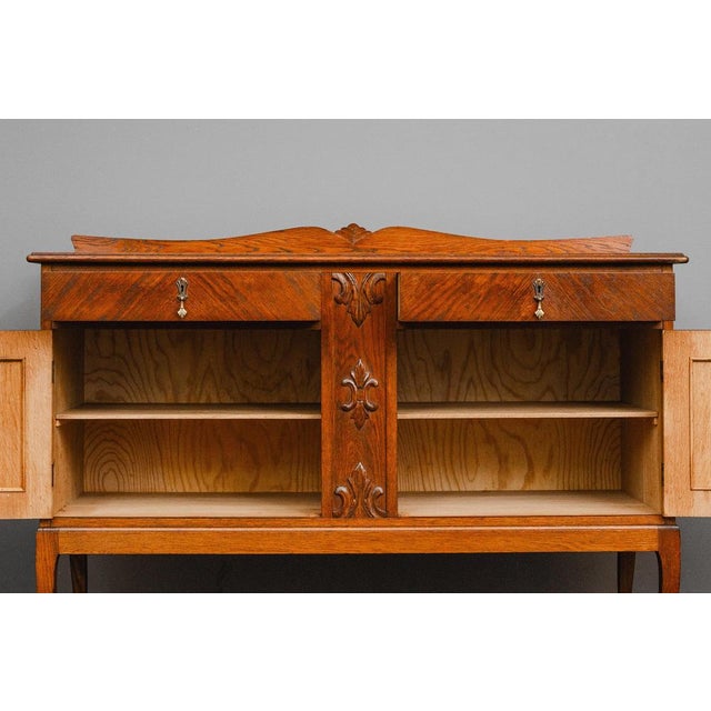 Art Nouveau Sideboard in Oak, 1900s For Sale - Image 10 of 18