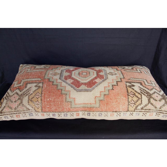 Handmade Decorative Oushak Rug Pillow Cushion Cover -16'' X 34'' For Sale - Image 9 of 13