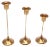 Candlesticks in Brass, Sweden, 1960s, Set of 3 For Sale