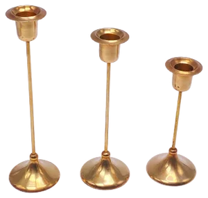 Candlesticks in Brass, Sweden, 1960s, Set of 3
