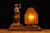 Art Deco 1930s Frankart Art Deco Figural Amber Glass Lamp For Sale - Image 3 of 9