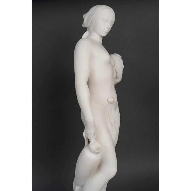 Large Sculpture in White Marble For Sale - Image 12 of 13