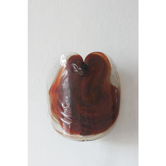 Mid-Century Modern Vintage Glass Sconces by Per Lutken for Holmegaard, 1970s, Set of 2 For Sale - Image 3 of 9