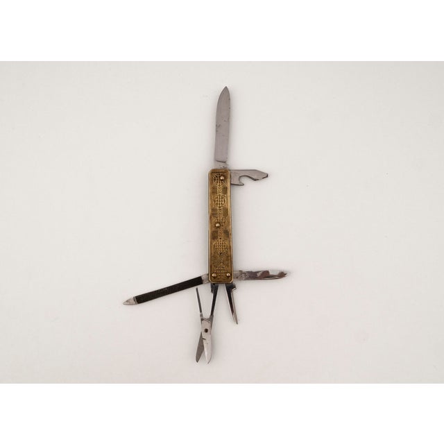 1940s Vintage Art Nouveau Mens Brass Pocket Multi-Tool, 1950s For Sale - Image 5 of 18