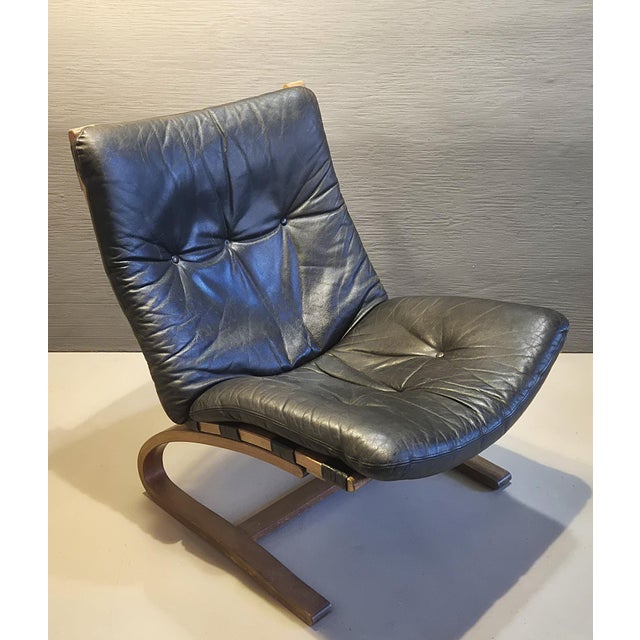 Wood Scandinavian Kengu Lounge Chairs attributed to E. & N. Solheim for Rybo, 1970s, Set of 2 For Sale - Image 7 of 13