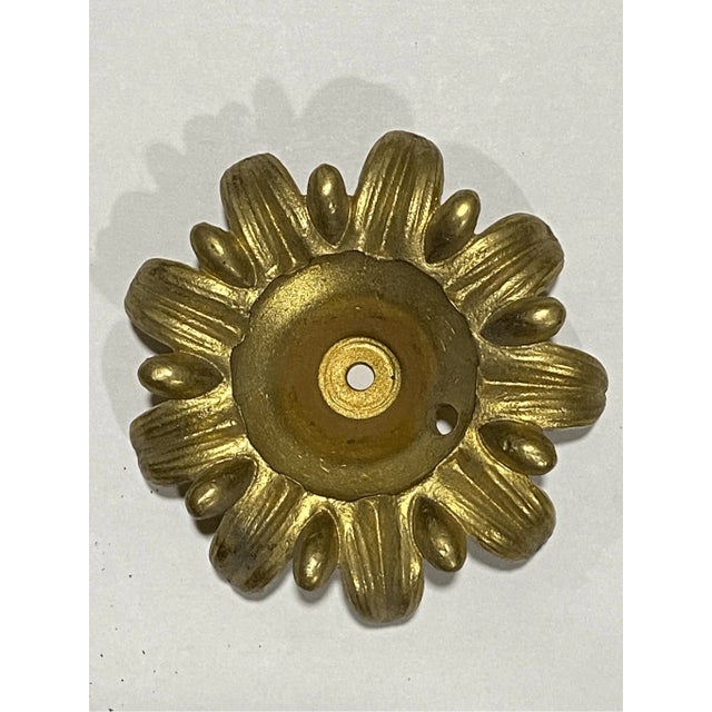 Early 20th Century Vintage, Cast Brass, Decorative, Lamp/Light/Chandelier Bobeche. Spain. 2-1/2" D For Sale - Image 5 of 5