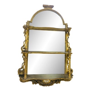 Antique Gold Gilt Mirror From Palm Beach Estate For Sale